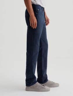 Everett Inky Blue Wash & Wear Slim Straight MENS BOTTOMS Photo 4