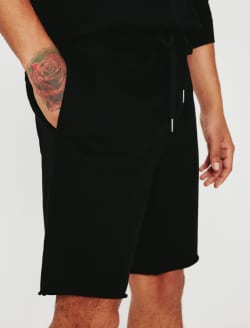 Kenji Sweatshort True Black Classic Sweatshorts MENS TOPS Photo 3