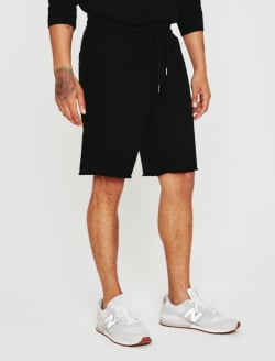 Kenji Sweatshort True Black Classic Sweatshorts MENS TOPS Photo 4
