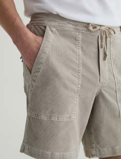 Wells Corduroy Drawstring Short Sulfur Dry Dust Corduroy Relaxed Fatigue Short MENS BOTTOMS Photo 3