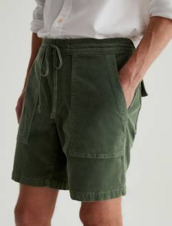 Wells Corduroy Drawstring Short Sulfur Seaside Sage Relaxed Fatigue Short MENS BOTTOMS Photo 4