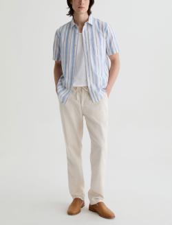 Tate Linen Pant Natural Relaxed Drawstring  MENS BOTTOMS Photo 2