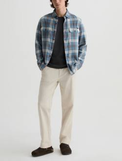 Archie SUD Trouser Pumice Sueded Sateen Straight Trouser MENS BOTTOMS Photo 2