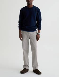 Archie SUD Trouser Sulfur Classic Grey Sueded Sateen Straight Chino MENS BOTTOMS Photo 2