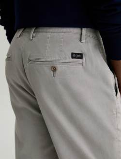 Archie SUD Trouser Sulfur Classic Grey Sueded Sateen Straight Chino MENS BOTTOMS Photo 7