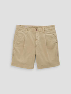 Archie Pleated Short Sulfur Dune Khaki Pleated Straight Trouser Short MENS BOTTOMS Photo 1