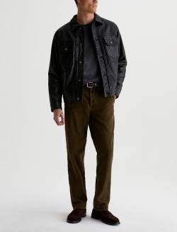 Archie Trouser Sulfur Dirty Olive Straight Chino MENS BOTTOMS Photo 2