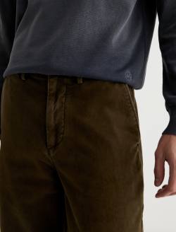 Archie Trouser Sulfur Dirty Olive Straight Chino MENS BOTTOMS Photo 4