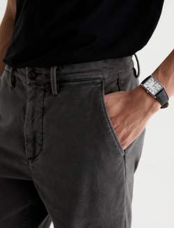 Archie Trouser Sulfur Evening Smoke Straight Chino MENS BOTTOMS Photo 4