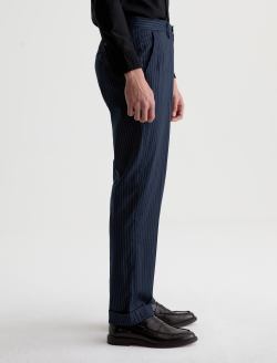 Archie Trouser Cobalt/Natural Stripe Straight Chino MENS BOTTOMS Photo 5
