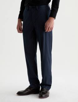 Archie Trouser Cobalt/Natural Stripe Straight Chino MENS BOTTOMS Photo 6