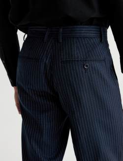 Archie Trouser Cobalt/Natural Stripe Straight Chino MENS BOTTOMS Photo 7