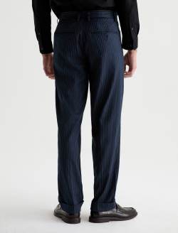 Archie Trouser Cobalt/Natural Stripe Straight Chino MENS BOTTOMS Photo 8