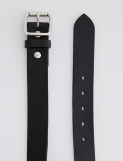Florence Belt Black/Nickel Classic Buffed Italian Leather Belt ACCESSORIES Photo 2