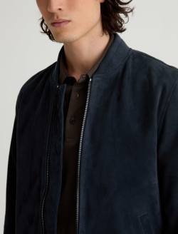Dayton Bomber Jacket Midnight Chateau Suede Classic Fit Bomber Jacket MENS TOPS Photo 3
