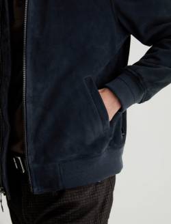 Dayton Bomber Jacket Midnight Chateau Suede Classic Fit Bomber Jacket MENS TOPS Photo 6