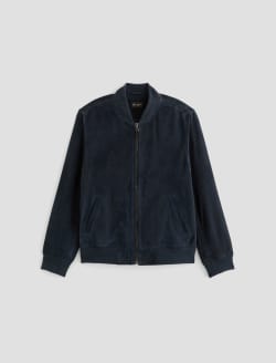 Dayton Bomber Jacket Midnight Chateau Suede Classic Fit Bomber Jacket MENS TOPS Photo 1