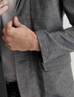 Landon Blazer Static Grey Classic Blazer MENS TOPS Photo 3