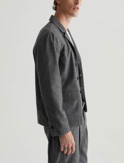 Landon Blazer Static Grey Classic Blazer MENS TOPS Photo 4