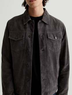 Dart Jacket Berlin Steel Suede Classic Trucker MENS TOPS Photo 3