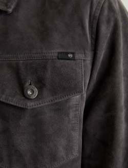 Dart Jacket Berlin Steel Suede Classic Trucker MENS TOPS Photo 5