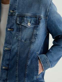 Dart Jacket Criterion Classic Trucker AG Cloud Soft Denim™ MENS TOPS Photo 5