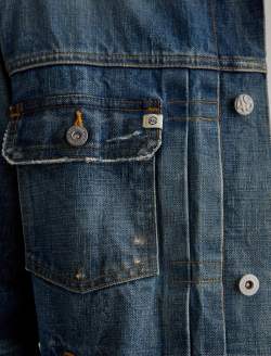 Sid Selvage Jacket 19 Years Garden Grove AG-ed™ Pleated Trucker Denim Jacket MENS TOPS Photo 6