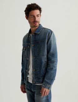 Sid Selvage Jacket 19 Years Garden Grove AG-ed™ Pleated Trucker Denim Jacket MENS TOPS Photo 7