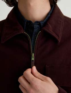 Philip Moleskin Zip Jacket Mulberry Modern Chore Coat MENS TOPS Photo 6