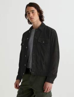 Dart Suede Jacket Super Black Suede Classic Trucker MENS TOPS Photo 7
