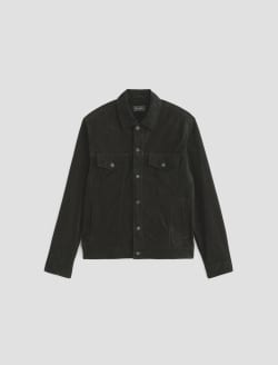 Dart Suede Jacket Super Black Suede Classic Trucker MENS TOPS Photo 1