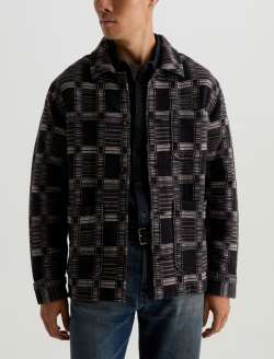 Leon Jacket Dark Grey Multi Chore Coat MENS TOPS Photo 2