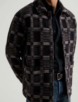 Leon Jacket Dark Grey Multi Chore Coat MENS TOPS Photo 3