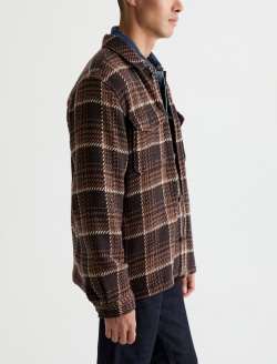 Grant Jacket Brown/White Heavyweight Overshirt MENS TOPS Photo 4