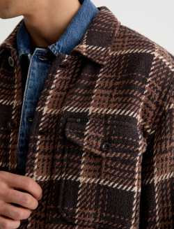 Grant Jacket Brown/White Heavyweight Overshirt MENS TOPS Photo 6