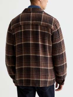 Grant Jacket Brown/White Heavyweight Overshirt MENS TOPS Photo 8
