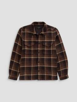 Grant Jacket Brown/White Heavyweight Overshirt MENS TOPS Photo 1