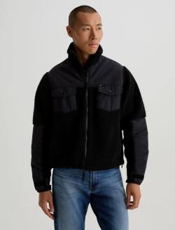 Wylie Jacket True Black Relaxed Fleece Jacket MENS TOPS Photo 2