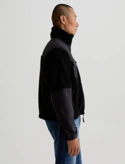 Wylie Jacket True Black Relaxed Fleece Jacket MENS TOPS Photo 4