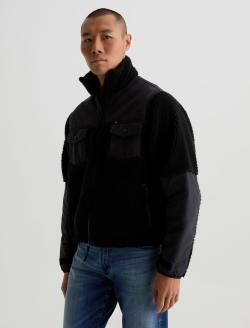 Wylie Jacket True Black Relaxed Fleece Jacket MENS TOPS Photo 7