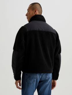 Wylie Jacket True Black Relaxed Fleece Jacket MENS TOPS Photo 8