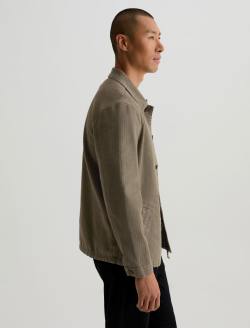 George Herringbone Jacket Dusty Sage Utility Shirt Jacket MENS TOPS Photo 4