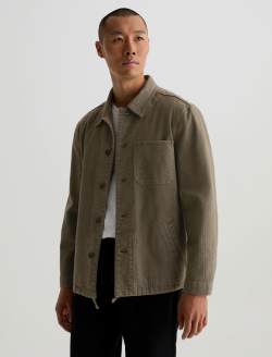 George Herringbone Jacket Dusty Sage Utility Shirt Jacket MENS TOPS Photo 7