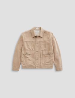 Sid Jacket Melange Camel Pleated Trucker MENS TOPS Photo 1