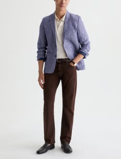 Leo Linen Blazer Deep Navy Classic Fit MENS TOPS Photo 5