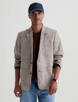 Leo Blazer Oak Barrel Classic Linen Fit MENS TOPS Photo 2