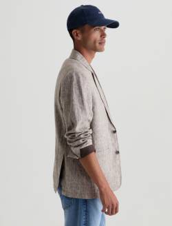 Leo Linen Blazer Oak Barrel Classic Fit MENS TOPS Photo 4