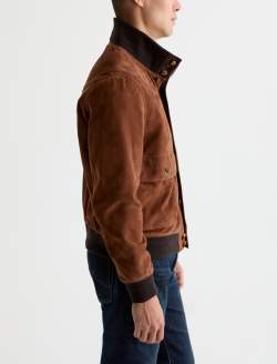 Andre Suede Jacket Jazzwood Classic Suede Bomber Jacket MENS TOPS Photo 4
