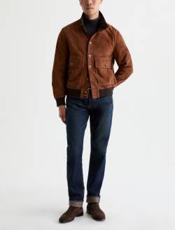 Andre Suede Jacket Jazzwood Classic Suede Bomber Jacket MENS TOPS Photo 5