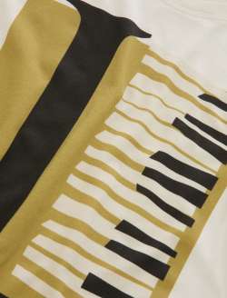 Bryce Crew P Jazz Key M Ivory Dust Classic Graphic Tee MENS TOPS Photo 9